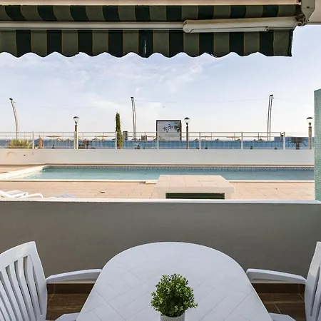 Miral 2 - Beach Front Apartment With Pool Quarteira Exterior photo